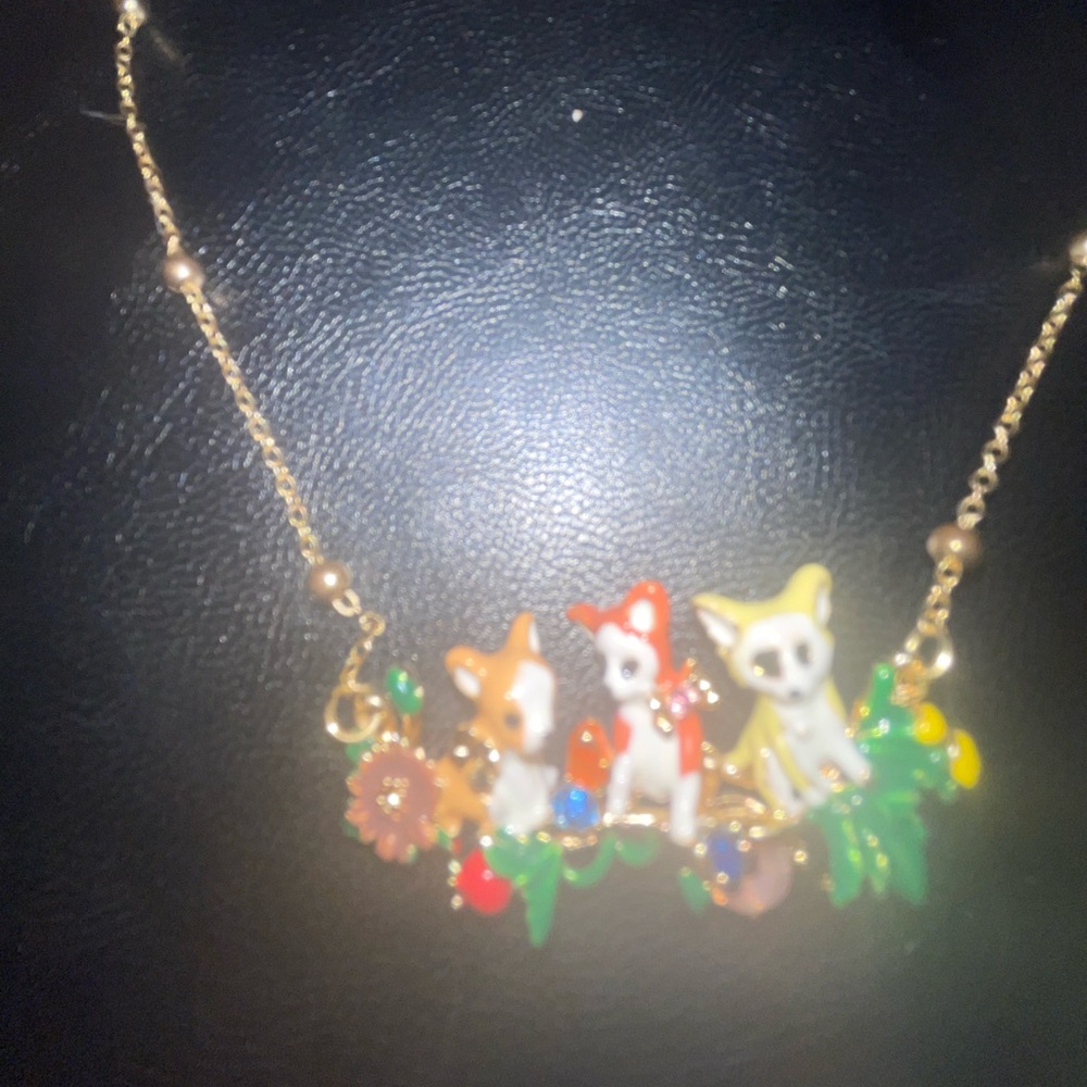 Betsey Johnson Teacup Chihuahuas Necklace